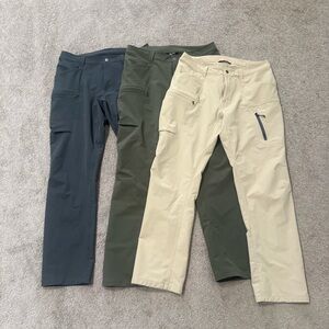 The North Face Men's Cargo Pants in Gray, Green, and Tan